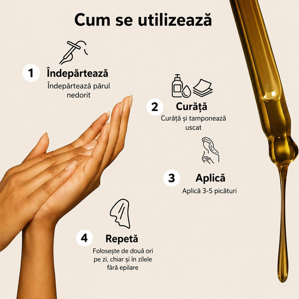 Ulei Natural pentru Îndepărtarea Părului